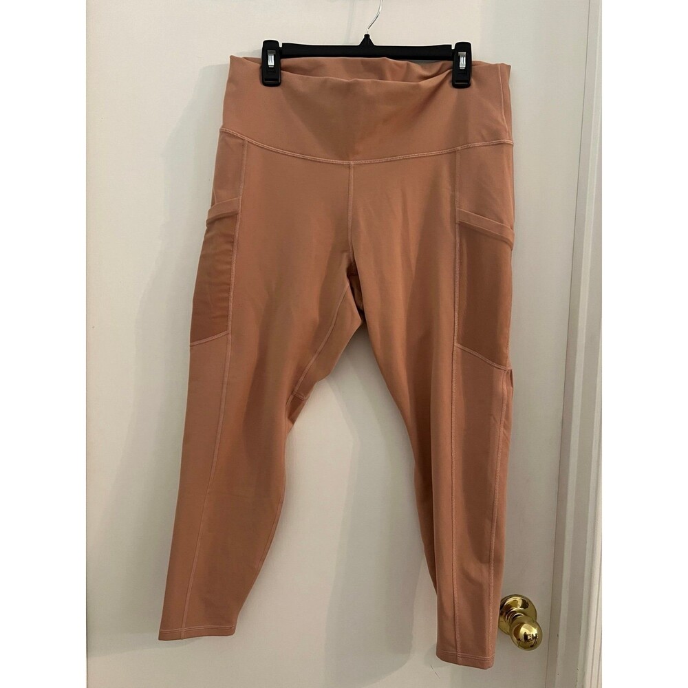 Tan/Orange Powerhold Fabletics Legging’s Size L